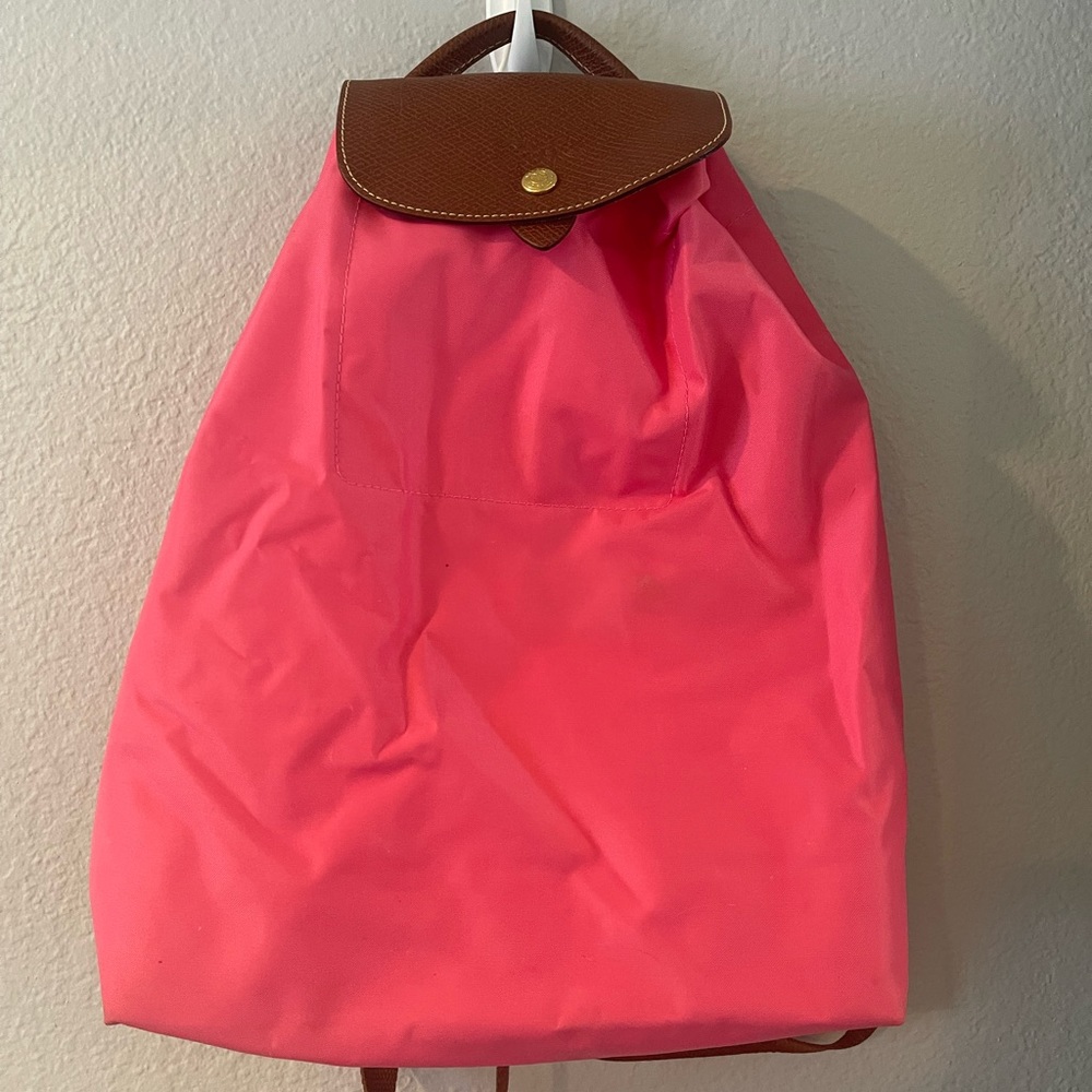 Pink Longchamp backpack